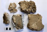 Ansicht der Fragment 1 - 5 vor der Restaurierung.