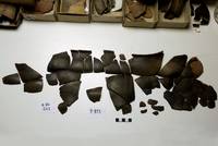 Die alten Klebungen wurden gelöst und die Scherben gereinigt.